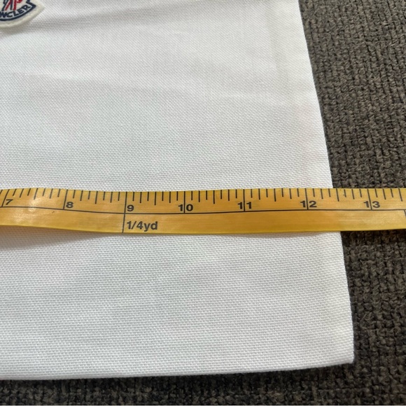 Moncler Dust Bag White Logo 12.5" X 15.5” Shoes Purse Storage Cover Travel - Picture 4 of 9